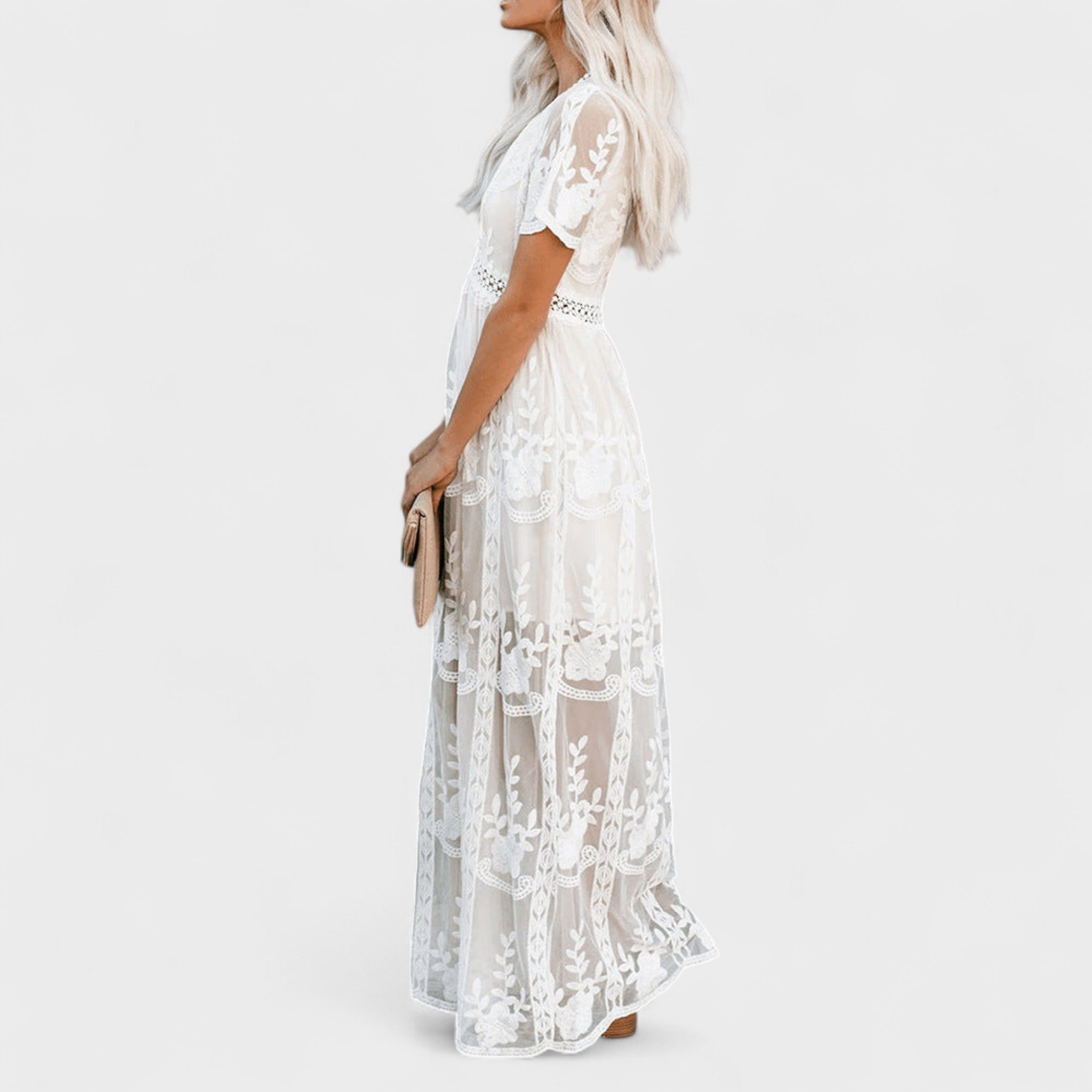 Marinka - Dugačka Boho Čipkasta Haljina