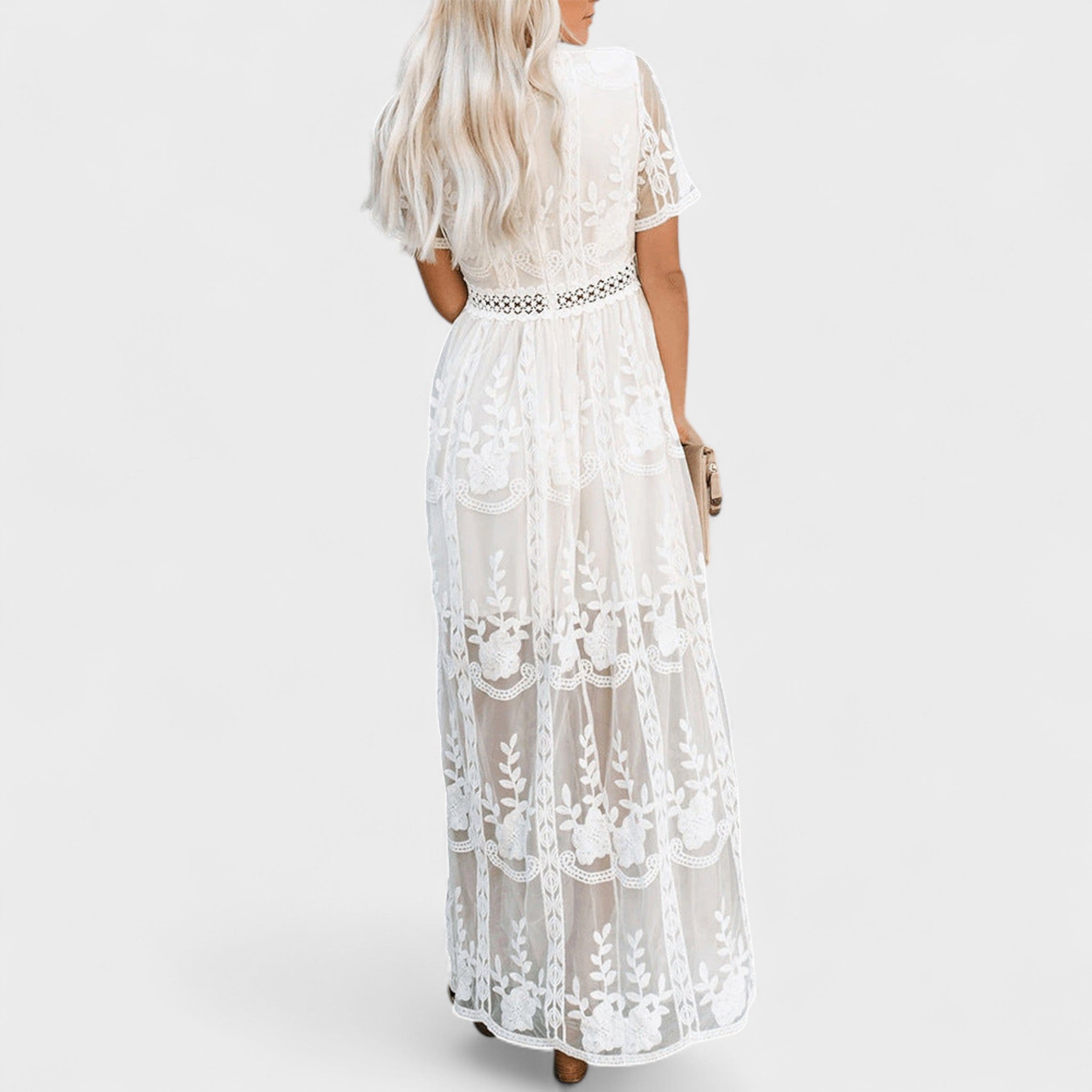 Marinka - Dugačka Boho Čipkasta Haljina