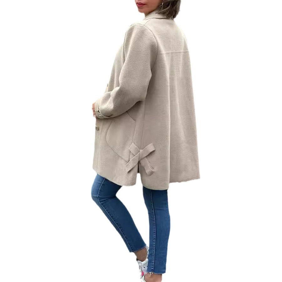 MOANA | Klasični oversized kaput s detaljima u obliku mašne