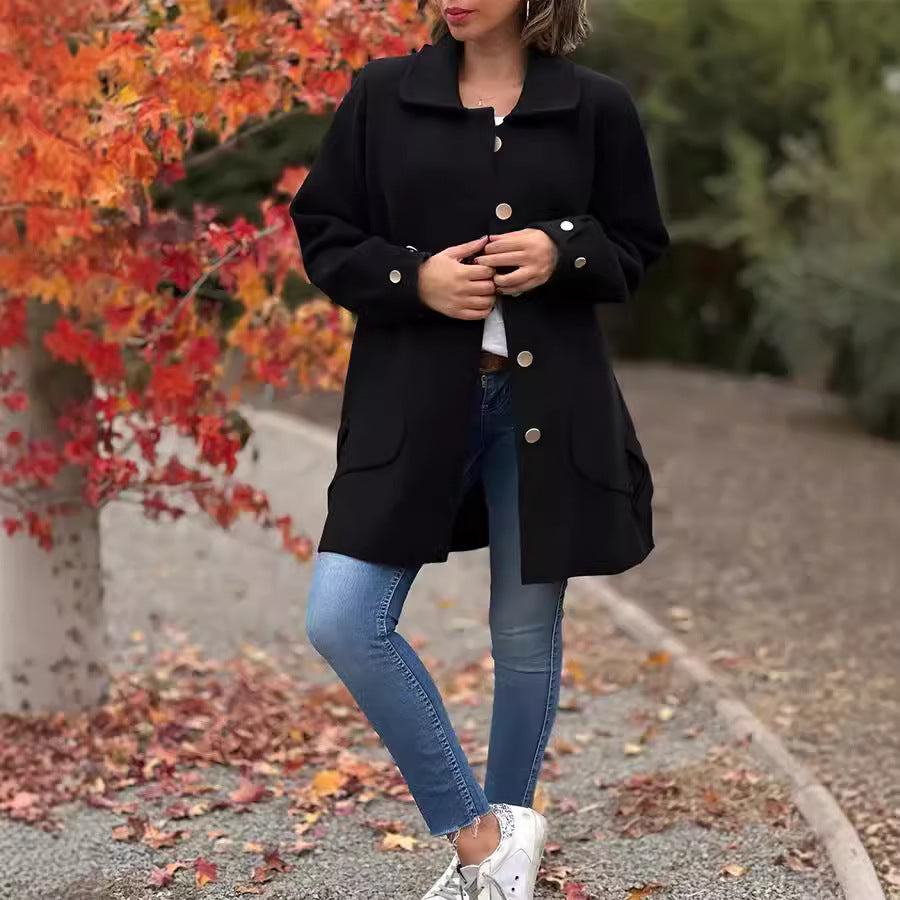 MOANA | Klasični oversized kaput s detaljima u obliku mašne