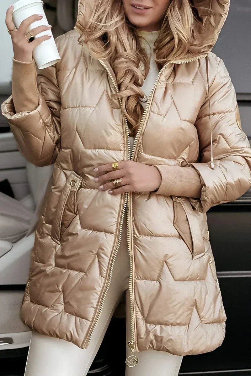 Kalina™ | Elegantni Zimski Kaput s Kapuljačom